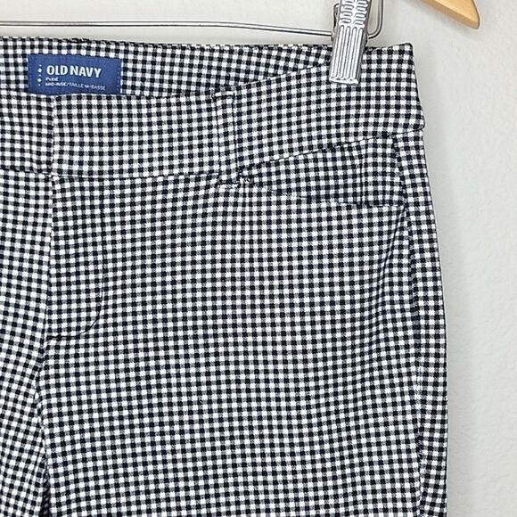 OLD NAVY Mid-Rise Pixie Pant Black White Checkered Gingham Pattern size 6R - Picture 5 of 13